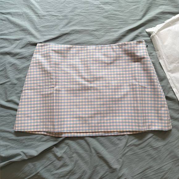 Sandy Liang Juice Skirt in Picnic Gingham - Picture 1 of 6